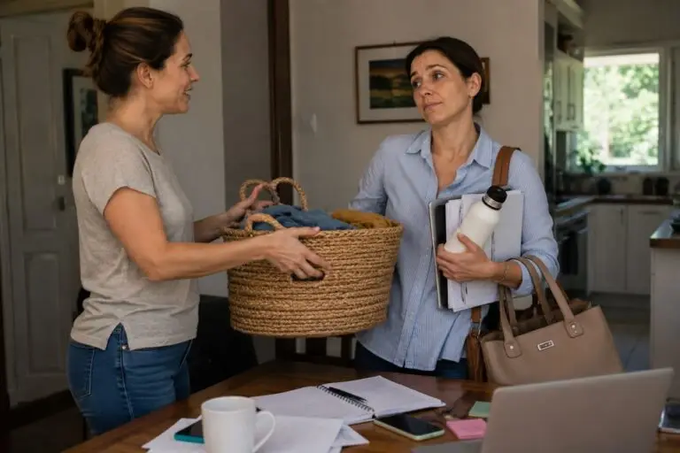 Mulher sobrecarregada aceitando mais uma tarefa, representando a culpa ao colocar limites